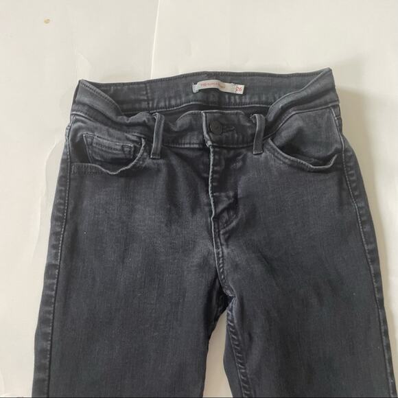 Levi's 710 Super Skinny Jeans Legging Distressed Black Gray 26 EUC - Picture 3 of 11